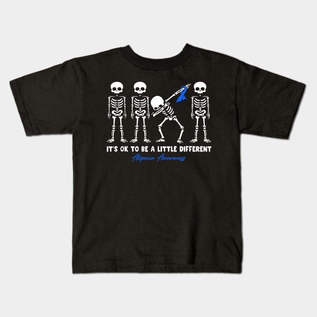 Alopecia Awareness It's Ok To Be A Little Different Kids T-Shirt by KHANH HUYEN